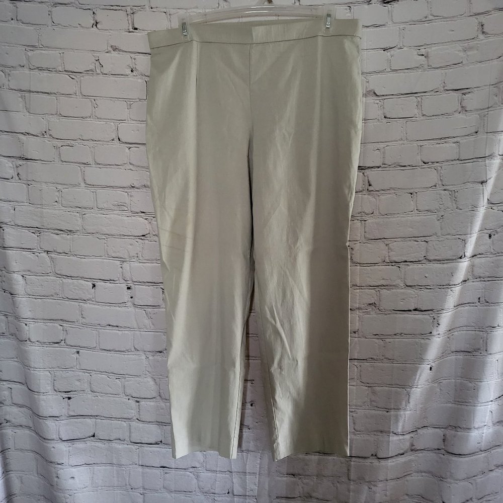 JM Collection, Ivory, Size: XL, Ankle Pants